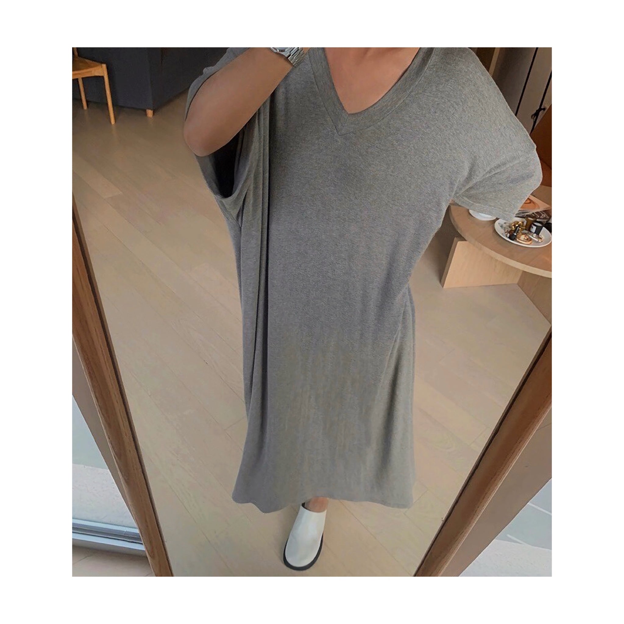 Vneck loose ONE PIECE