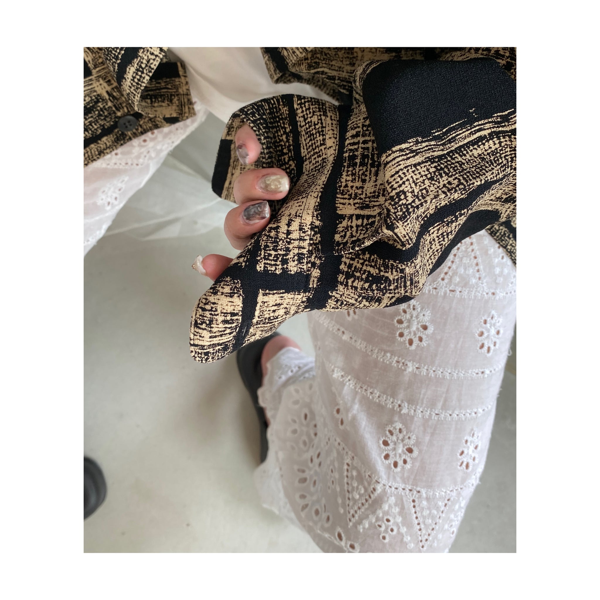 .layer lace pants