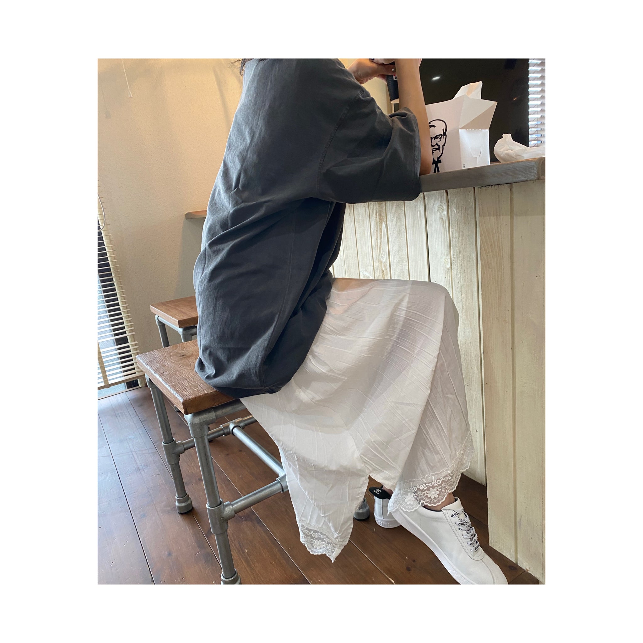 .lace long ONE PIECE