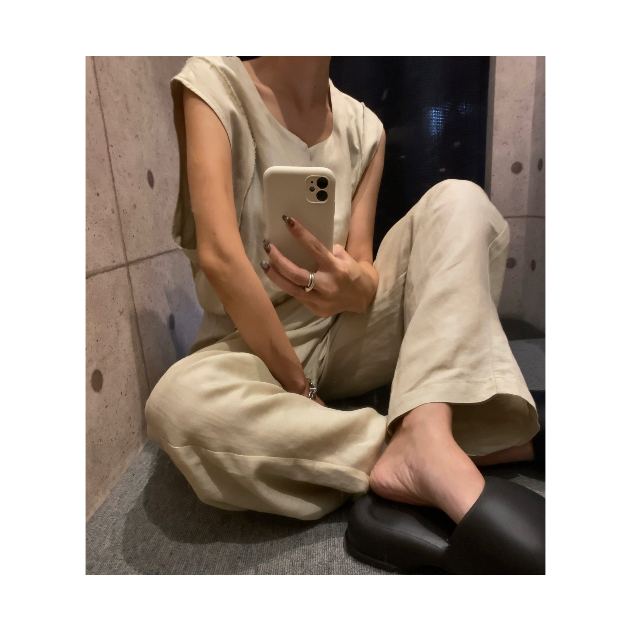 .linen rompers