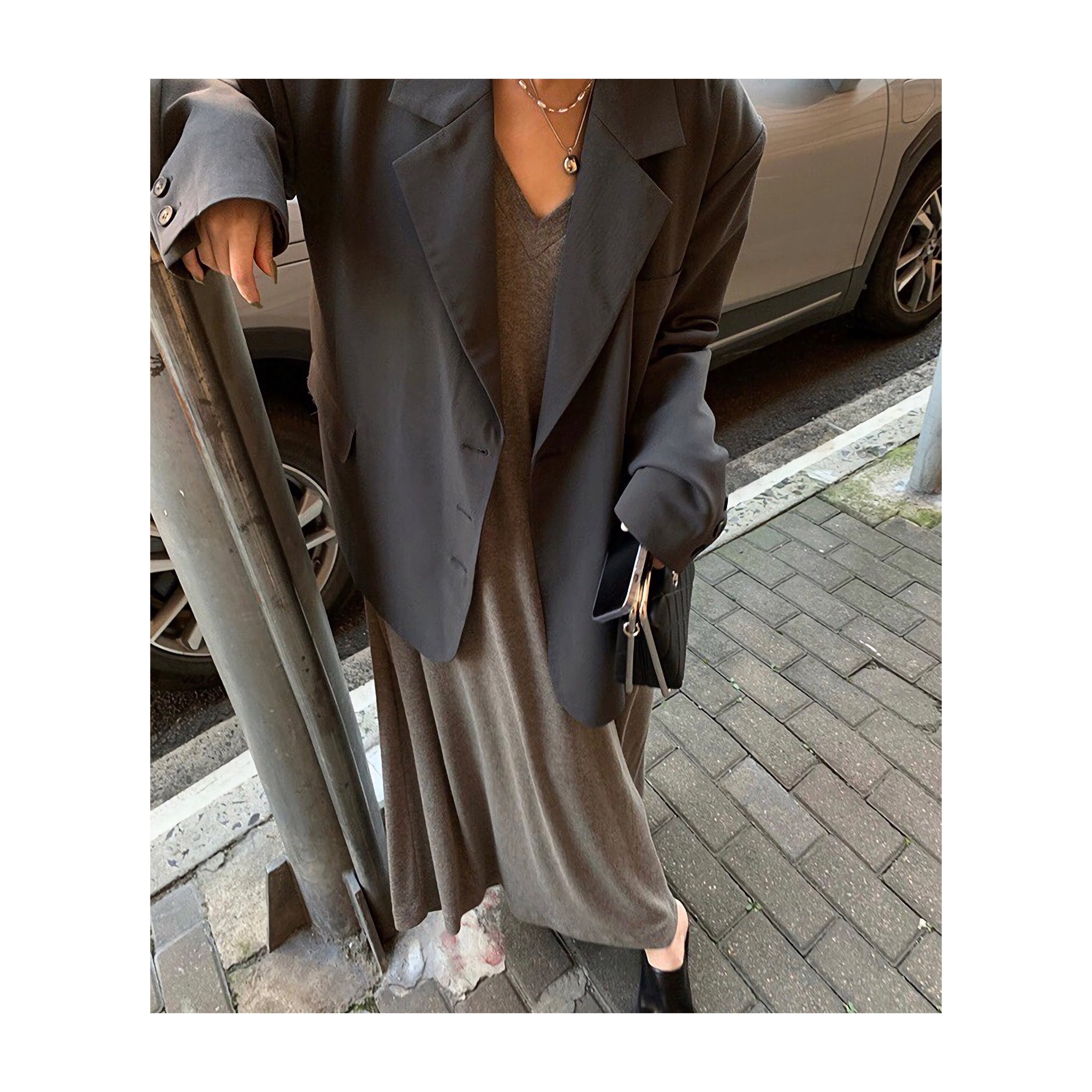 Vneck loose ONE PIECE