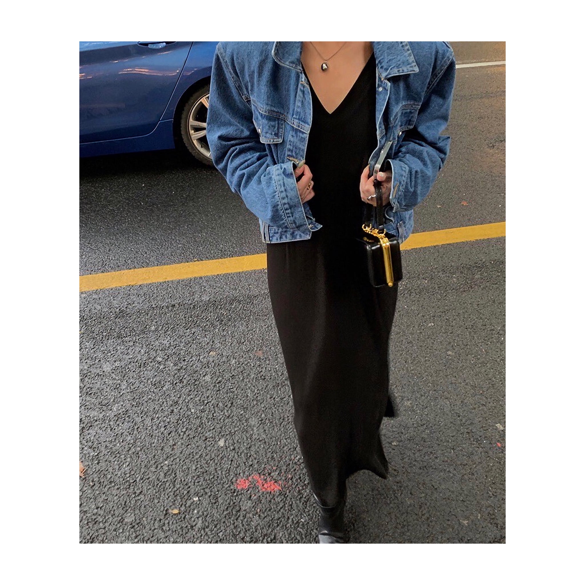 Vneck loose ONE PIECE