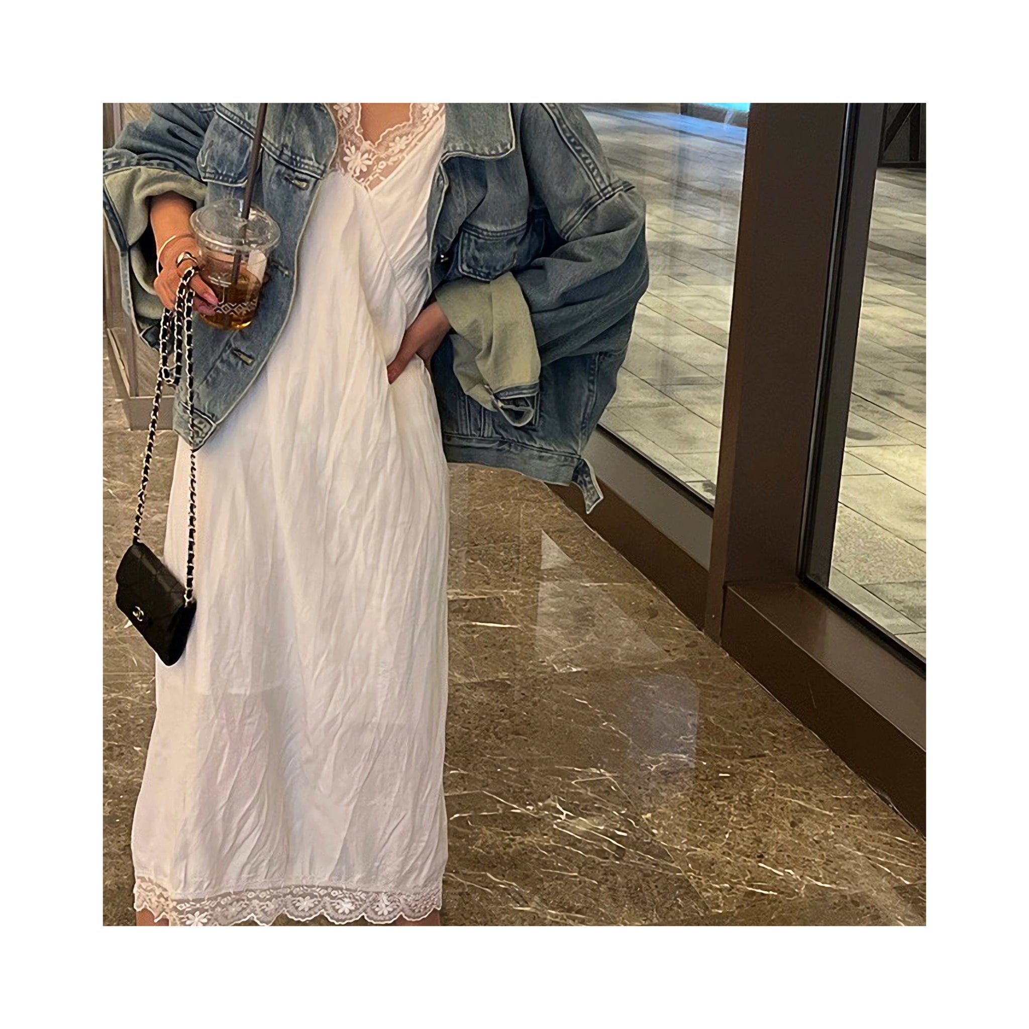 .lace long ONE PIECE