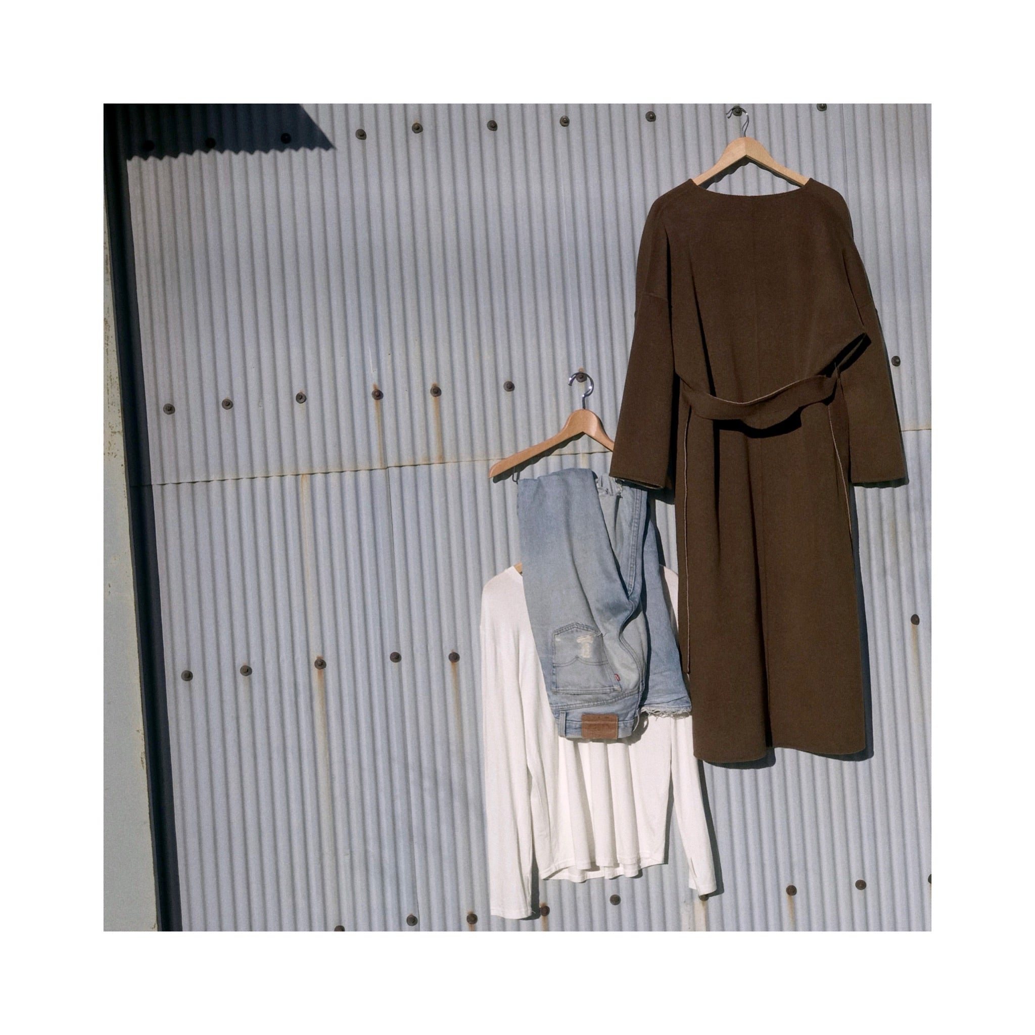 long reversible wool handmade coat