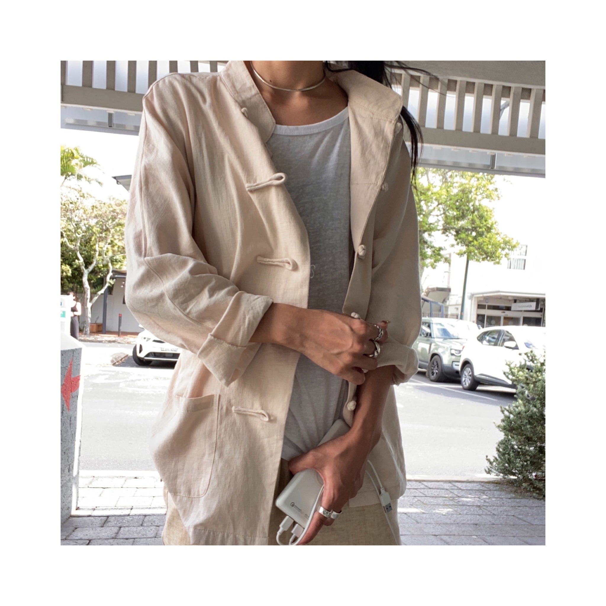 .linen china shirtout