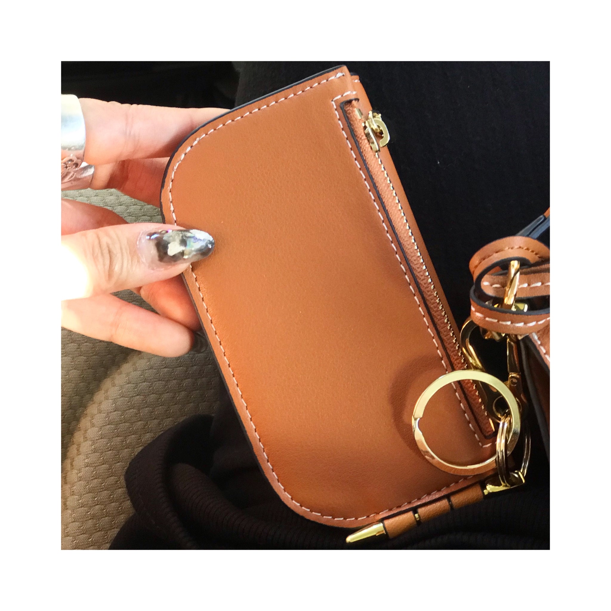 real leather miniwallet case