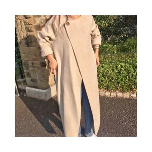beige oatmeal handmade coat