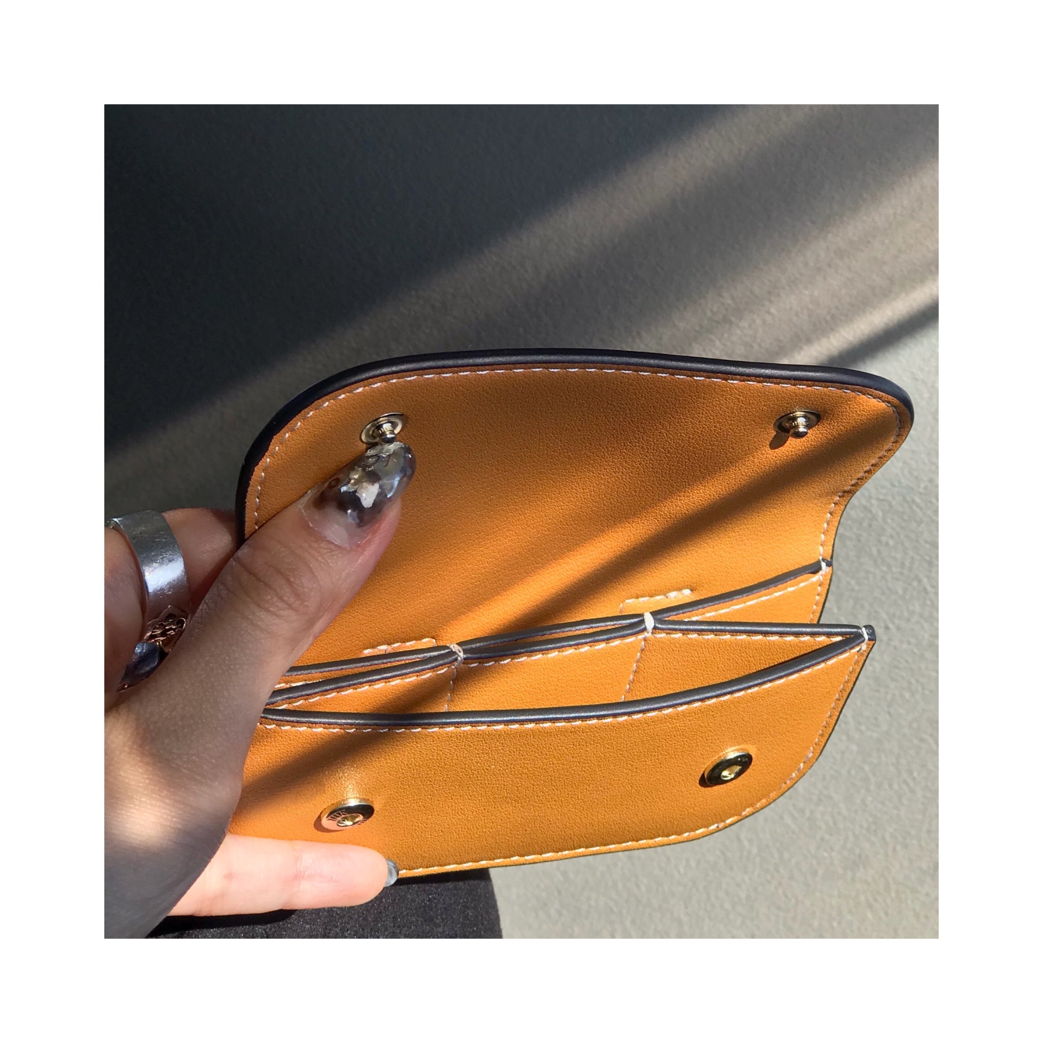 real leather miniwallet case