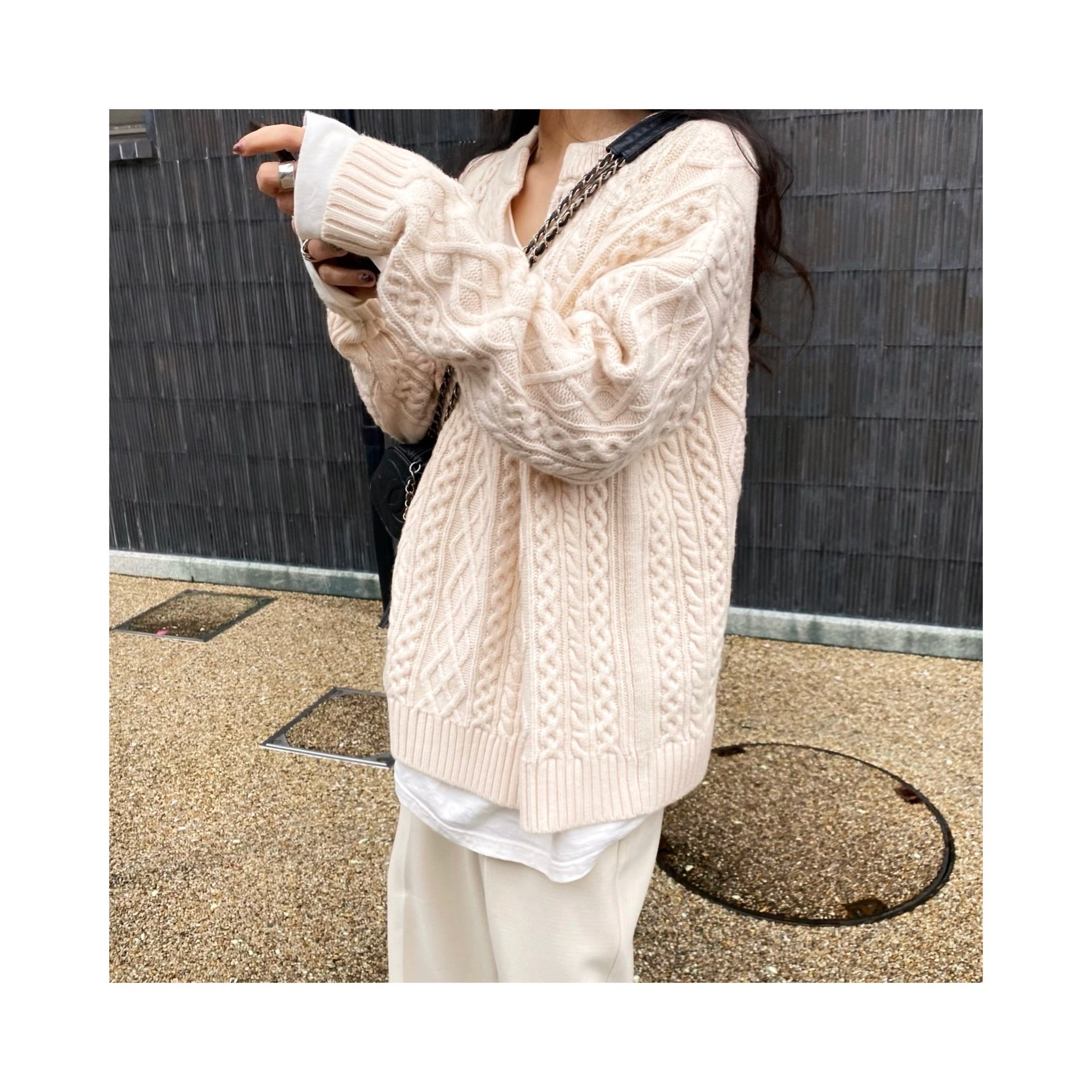 ALAIN laceup woolknit