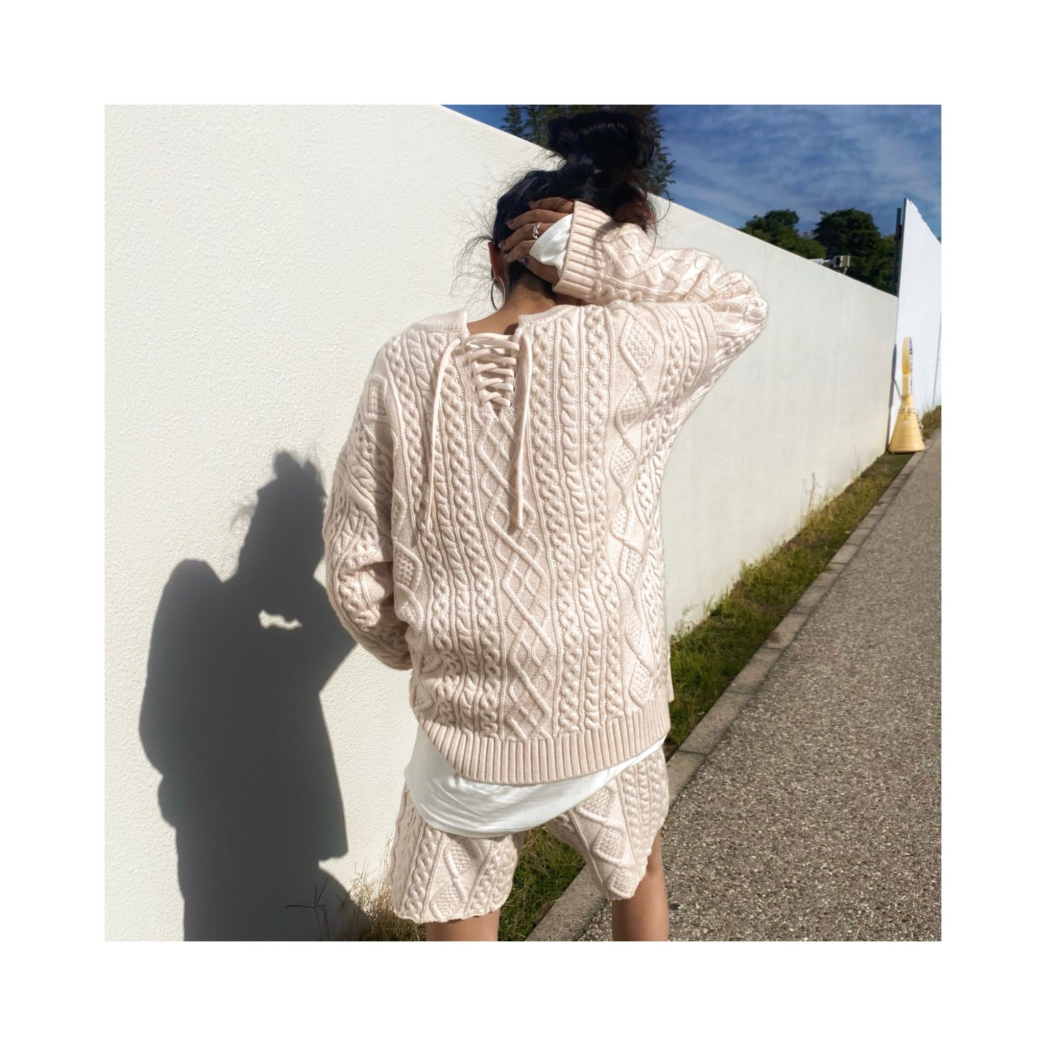 ALAIN laceup woolknit