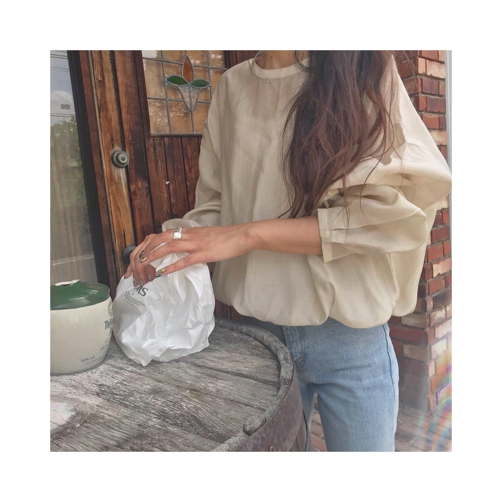 SILKER BACKPK BLOUSE