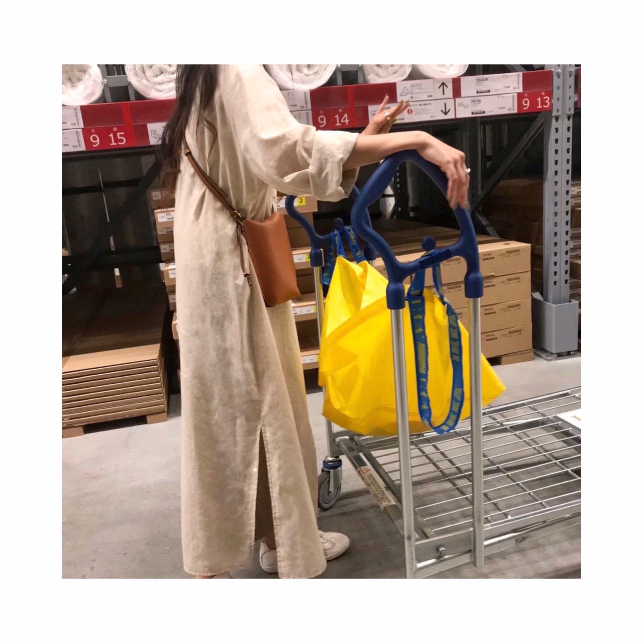 ORIGINAL linen long highneck shirtop