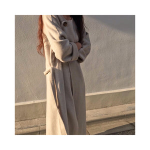 beige oatmeal handmade coat