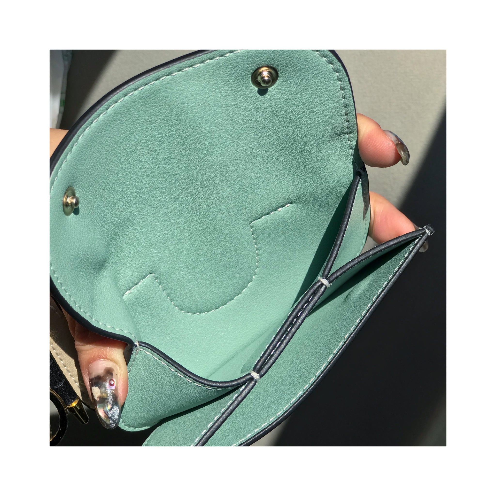 real leather miniwallet case