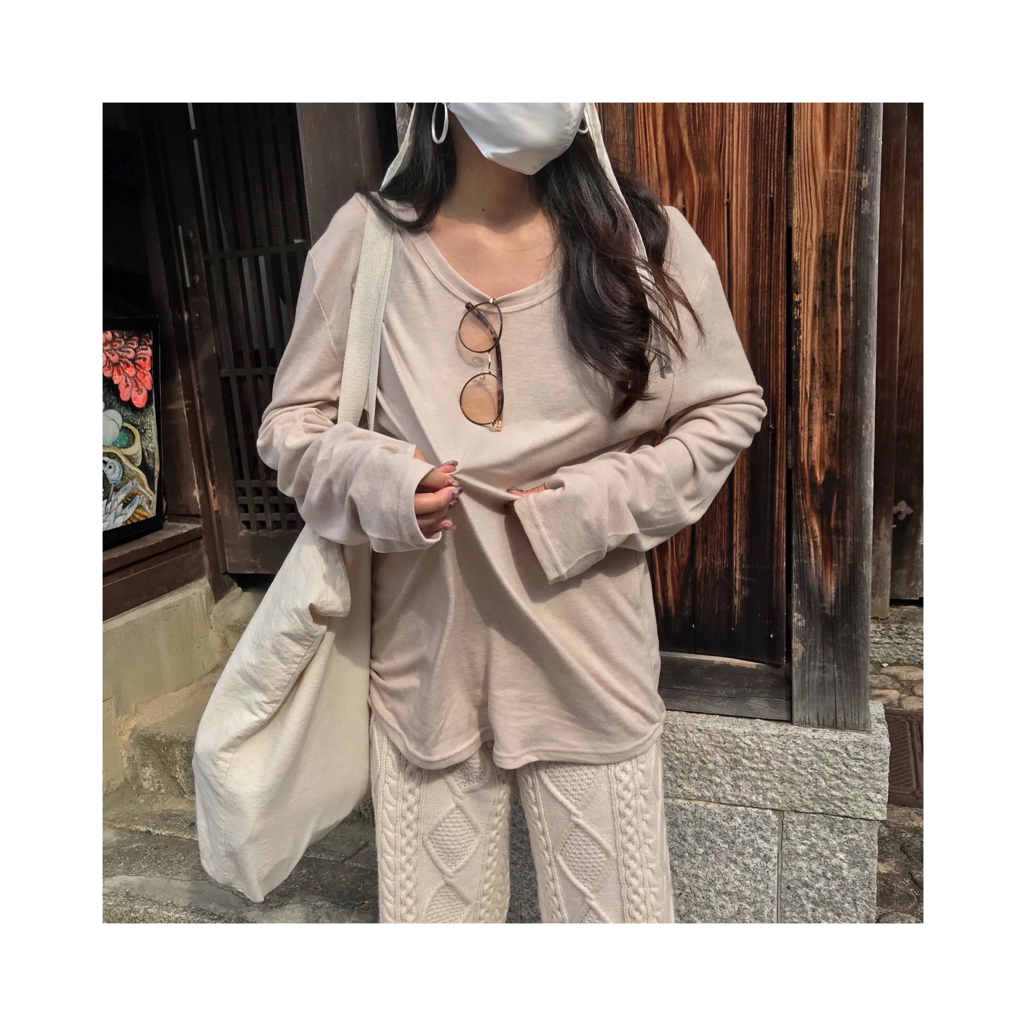 wool cable knit pants