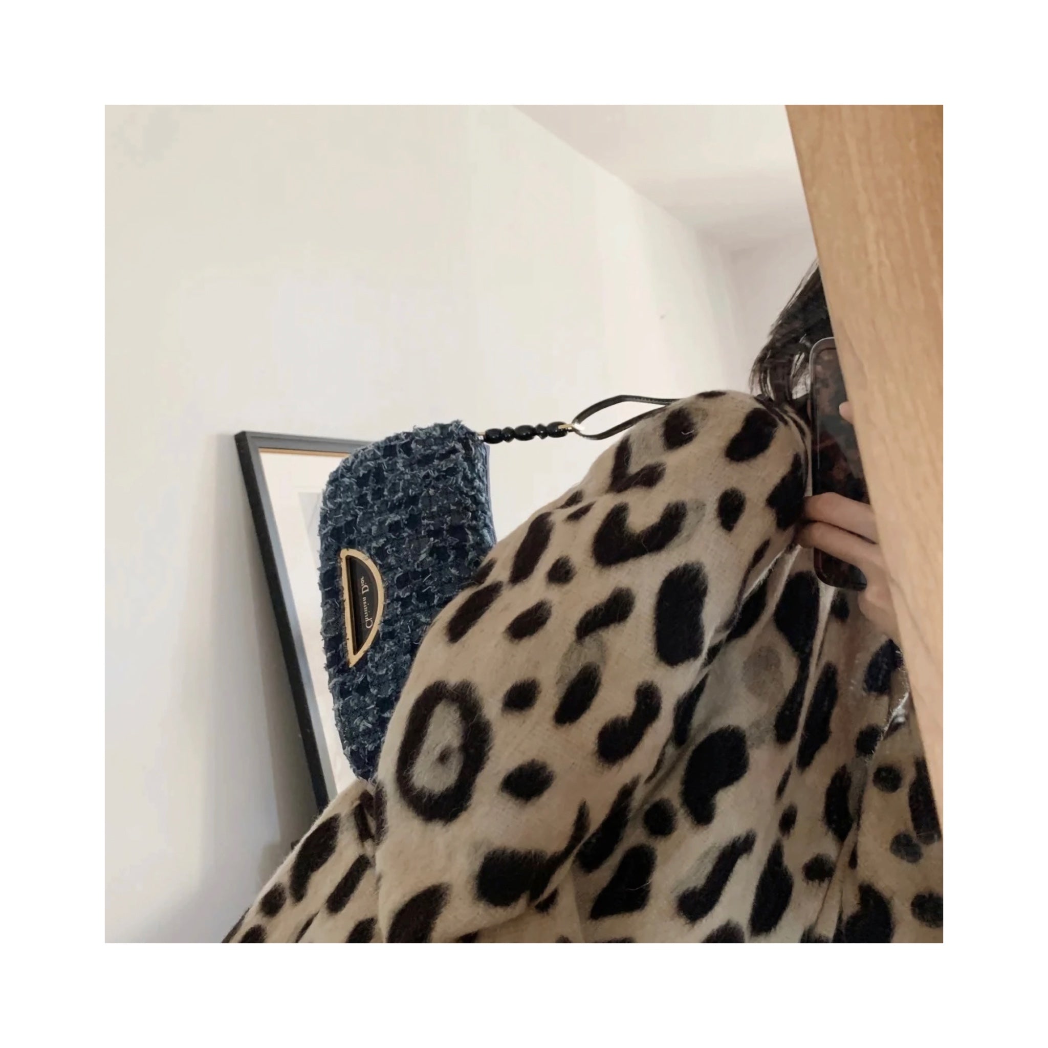 .wool leopard jacket