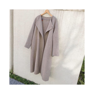 beige oatmeal handmade coat