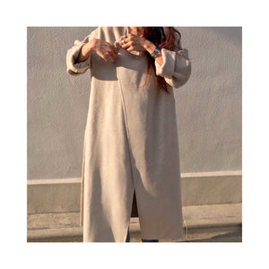 beige oatmeal handmade coat