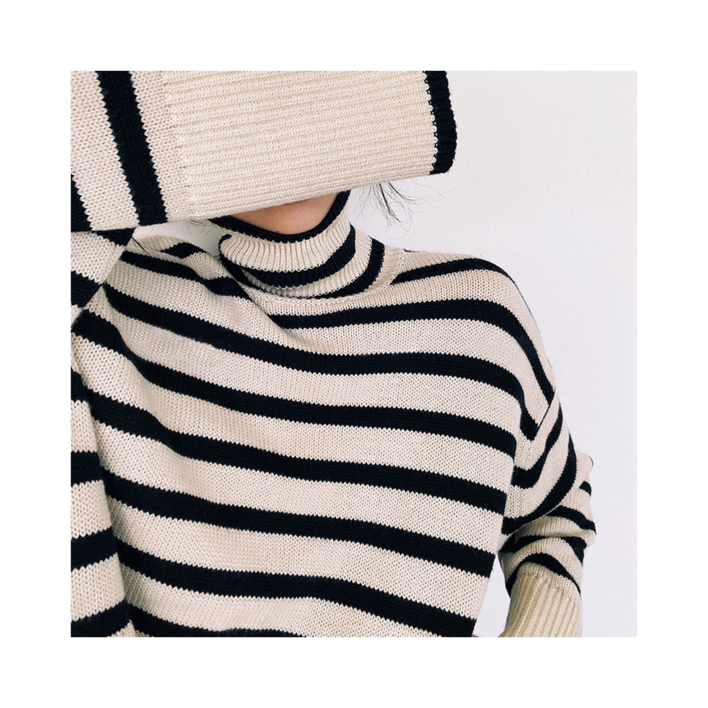 border stripe knit