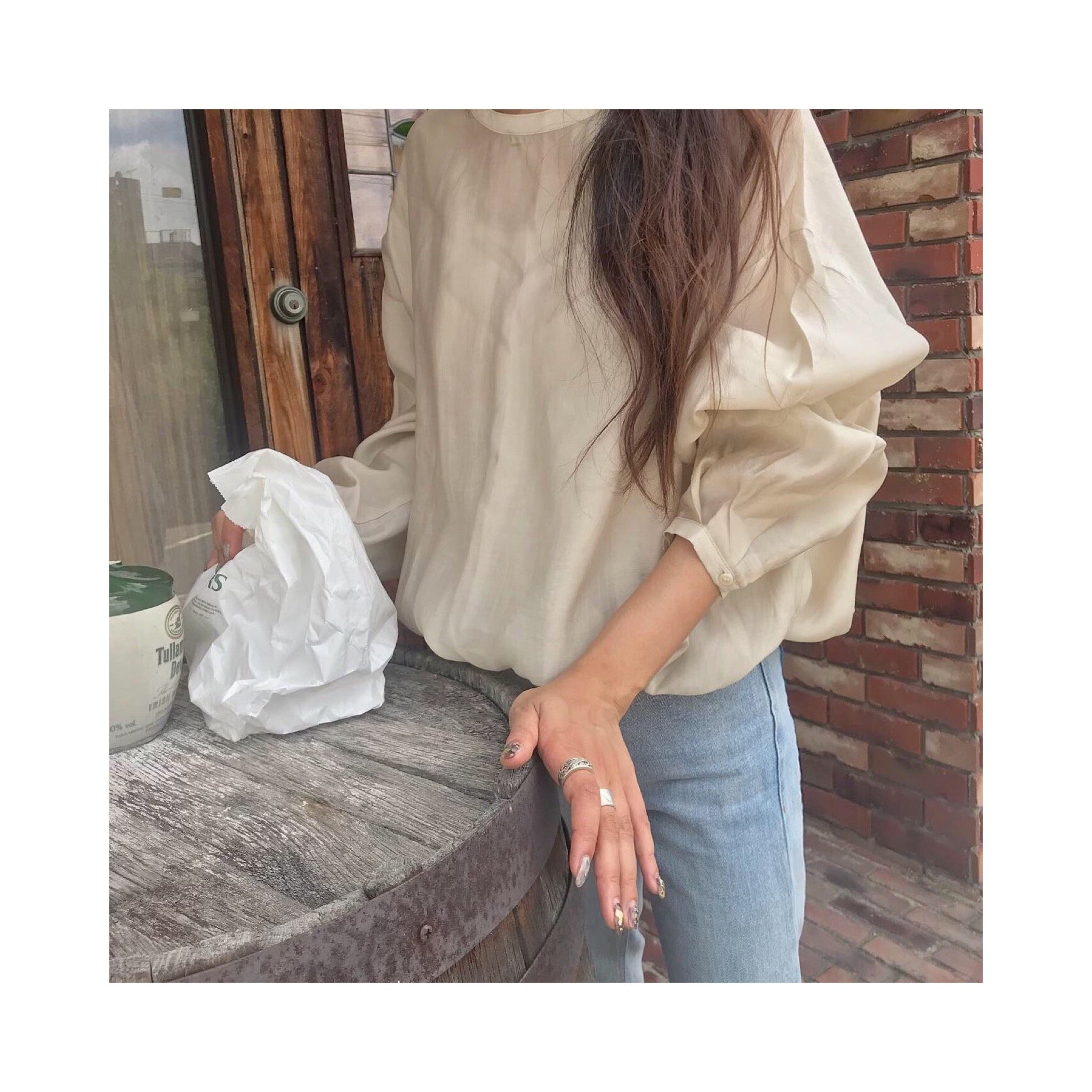 SILKER BACKPK BLOUSE