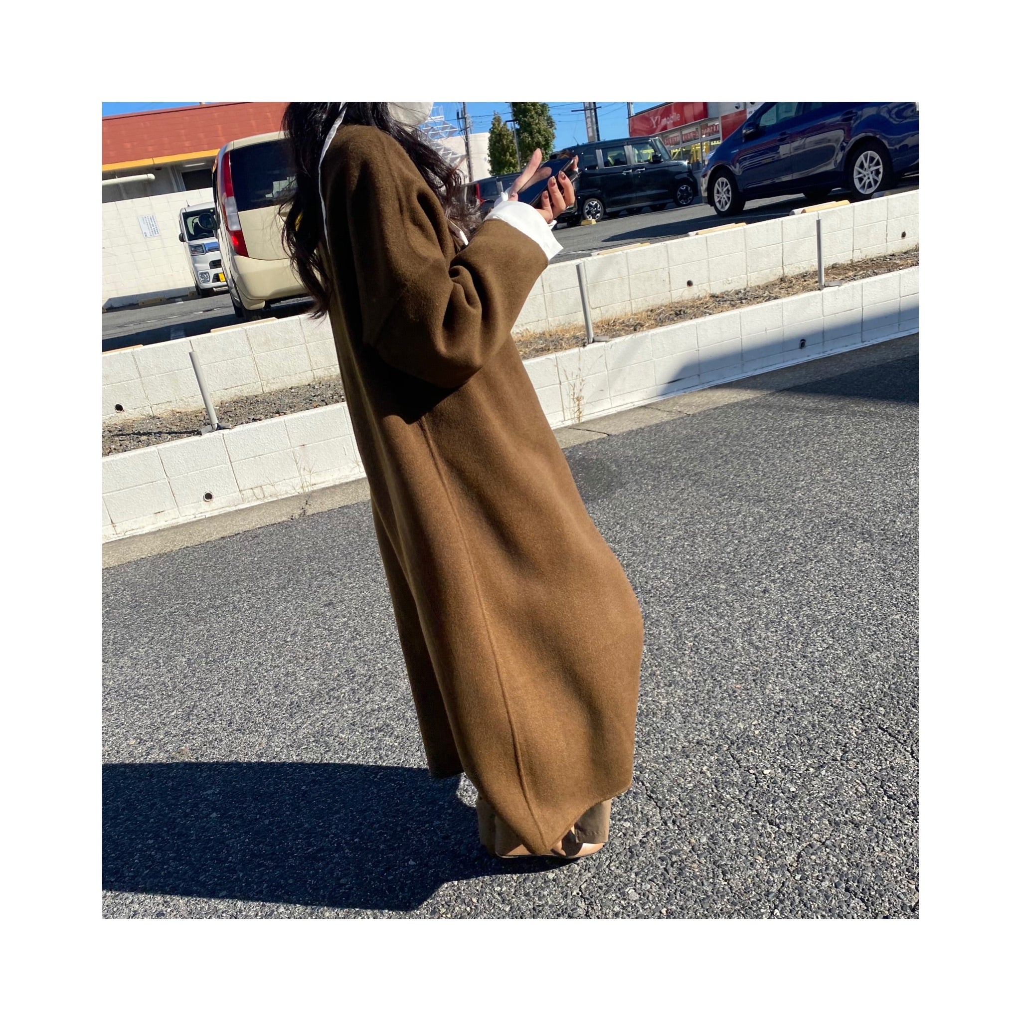 long reversible wool handmade coat