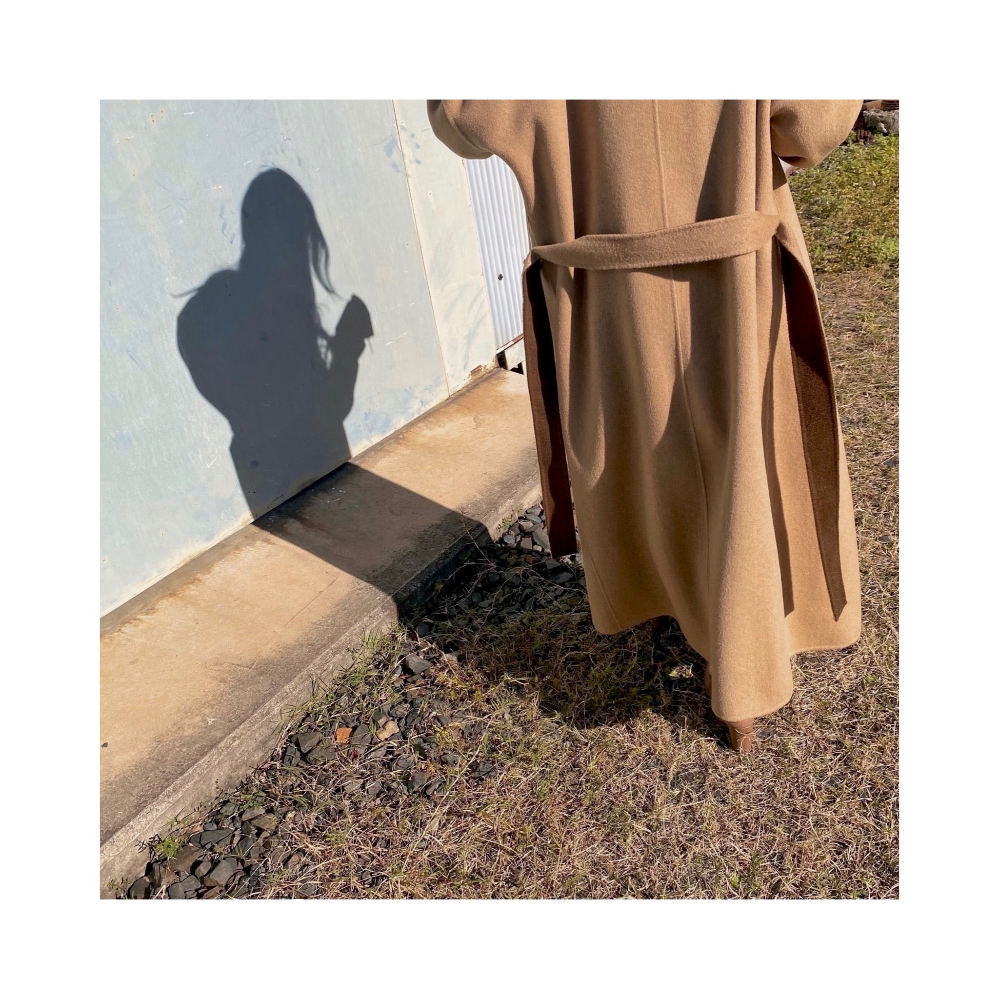 long reversible wool handmade coat