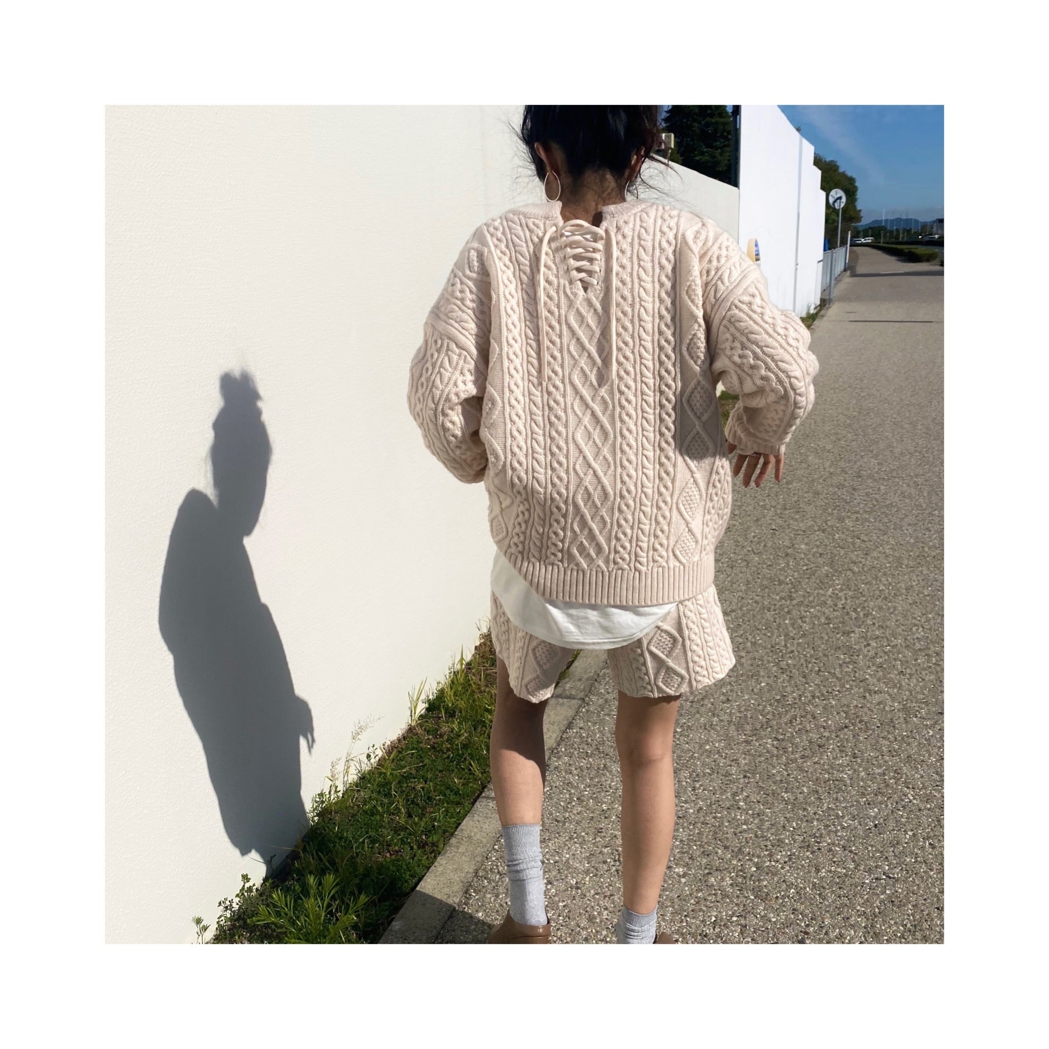 ALAIN laceup woolknit