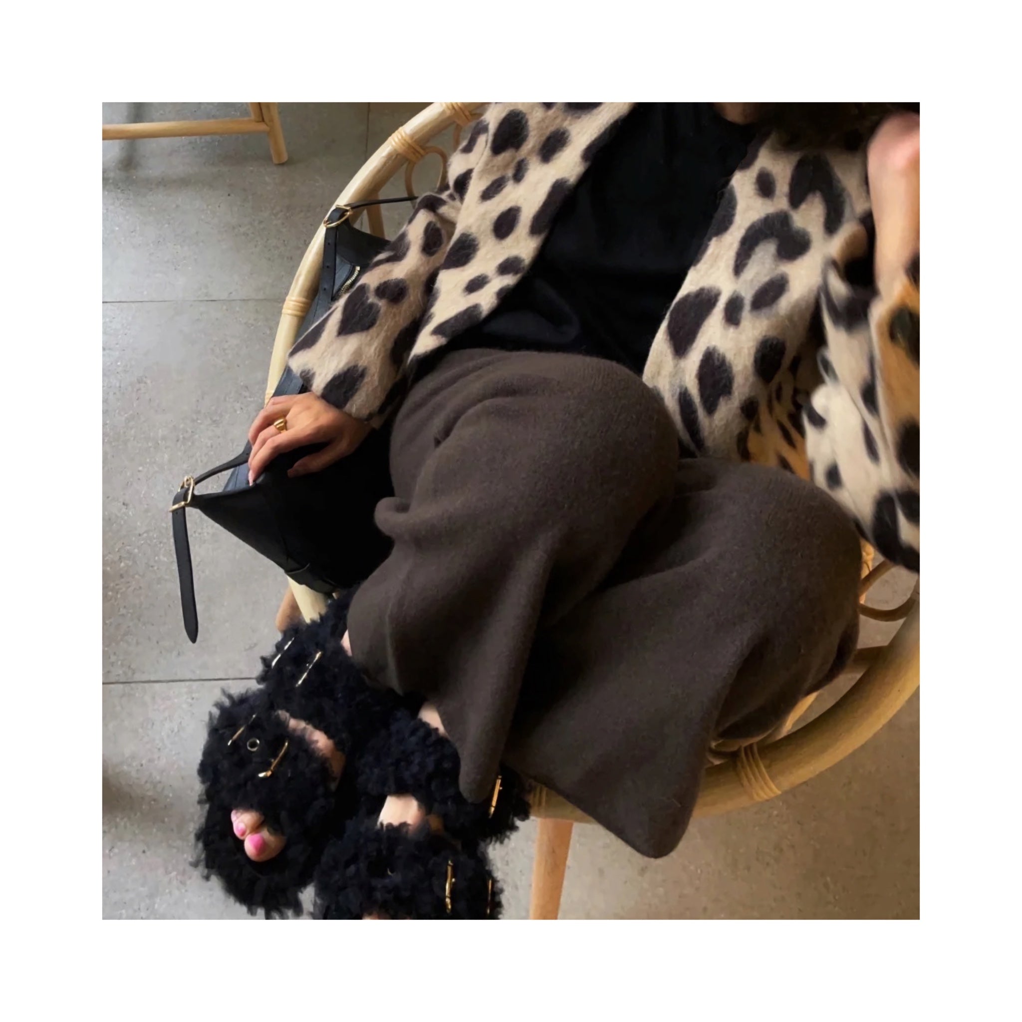 .wool leopard jacket