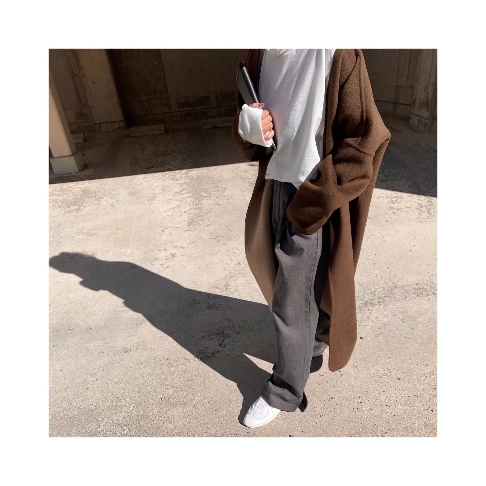 long reversible wool handmade coat