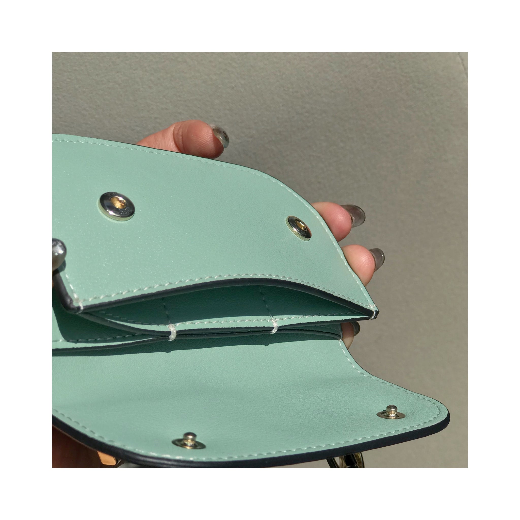 real leather miniwallet case