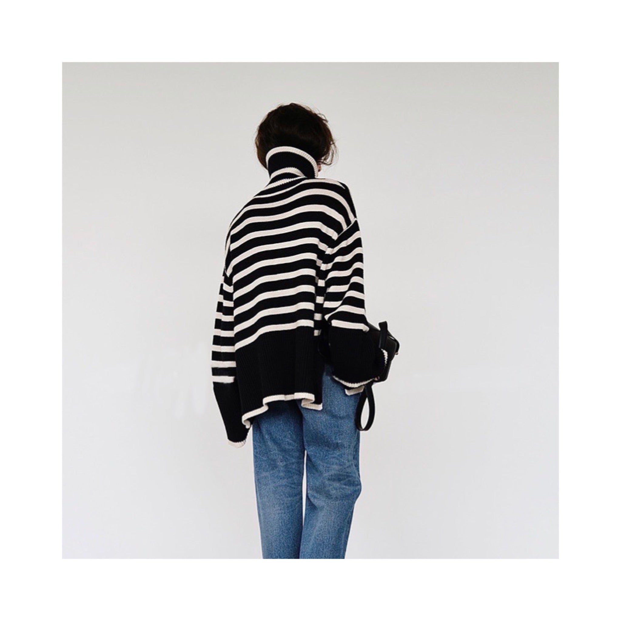 border stripe knit