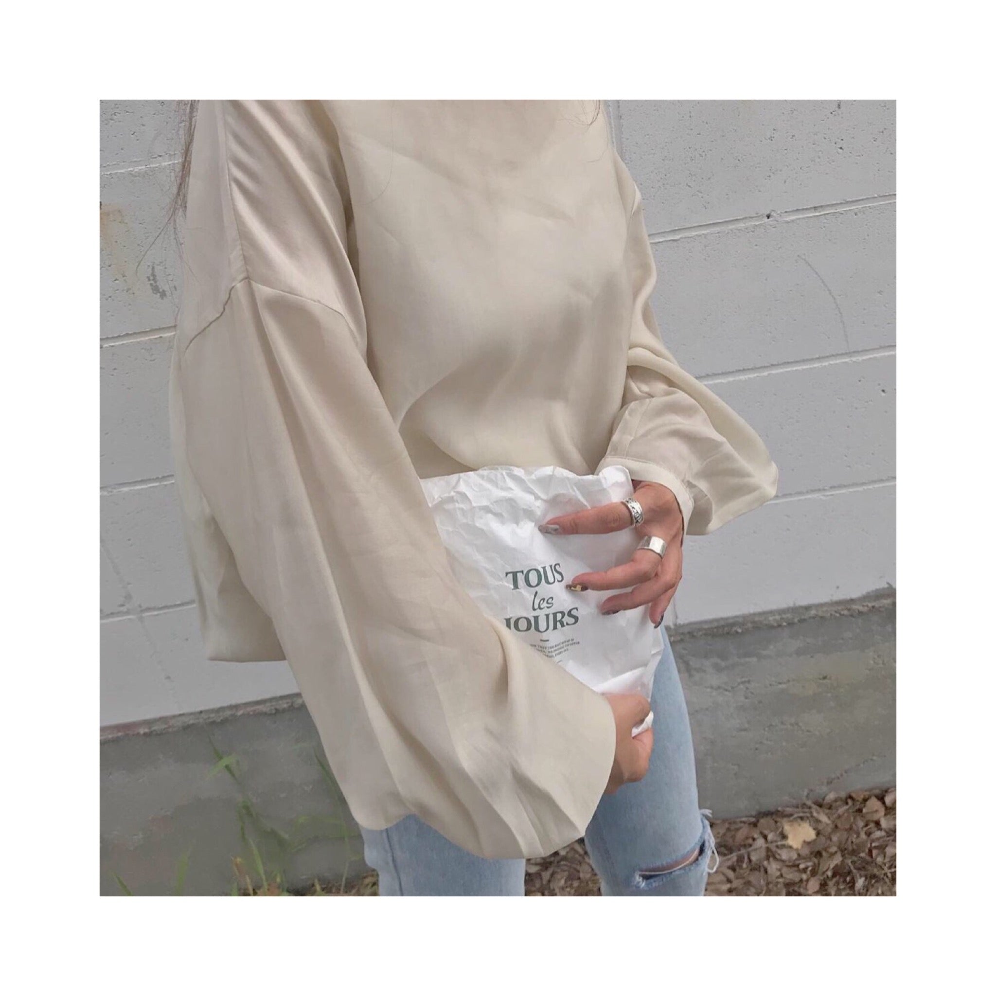 SILKER BACKPK BLOUSE