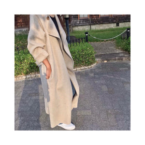 beige oatmeal handmade coat