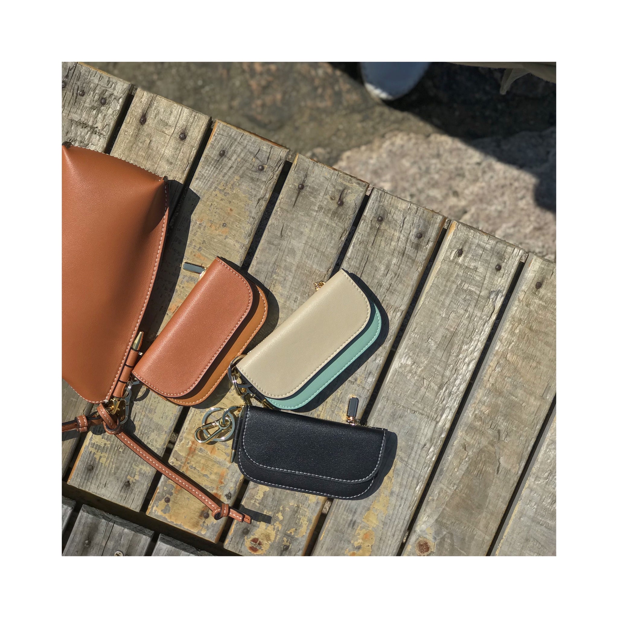 real leather miniwallet case