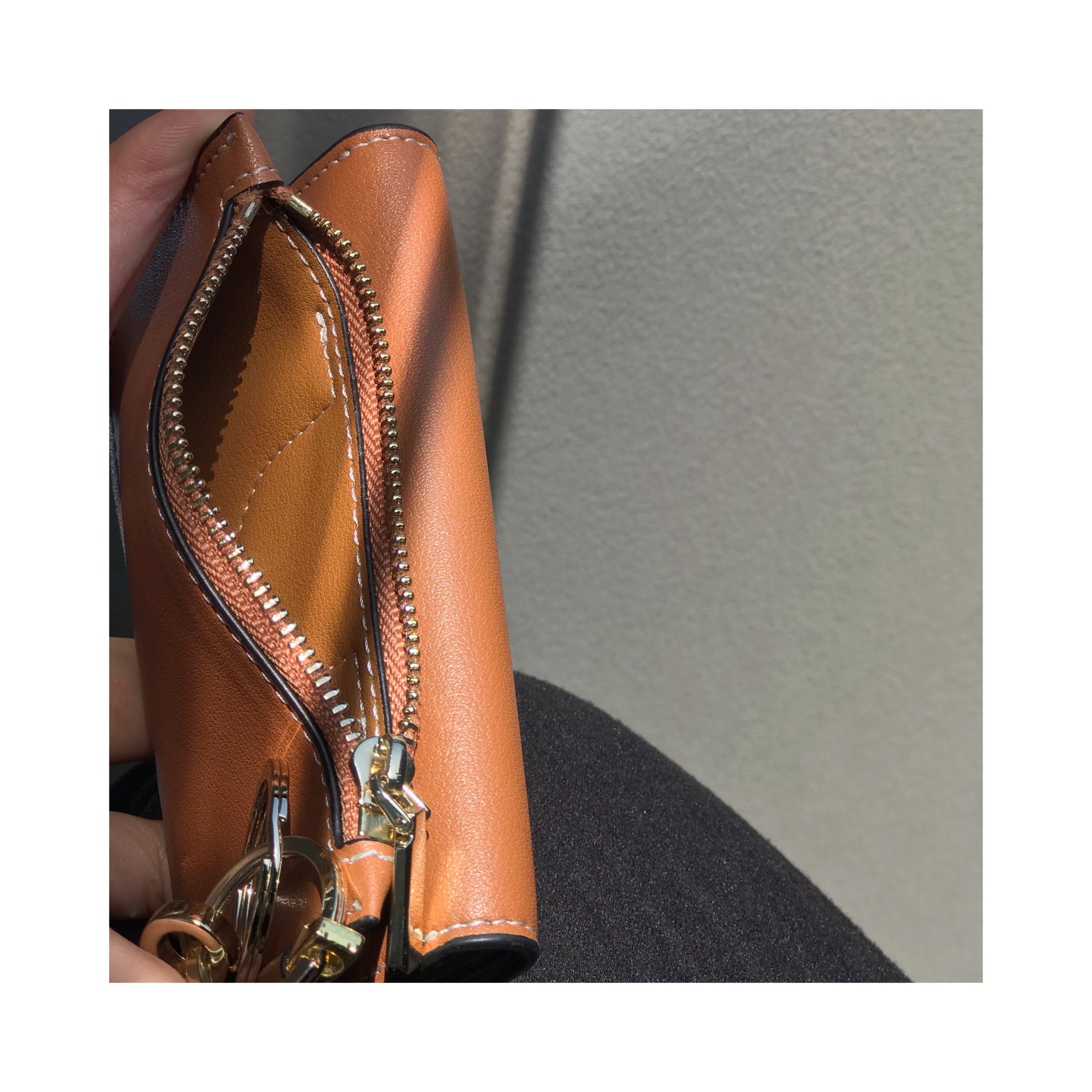 real leather miniwallet case