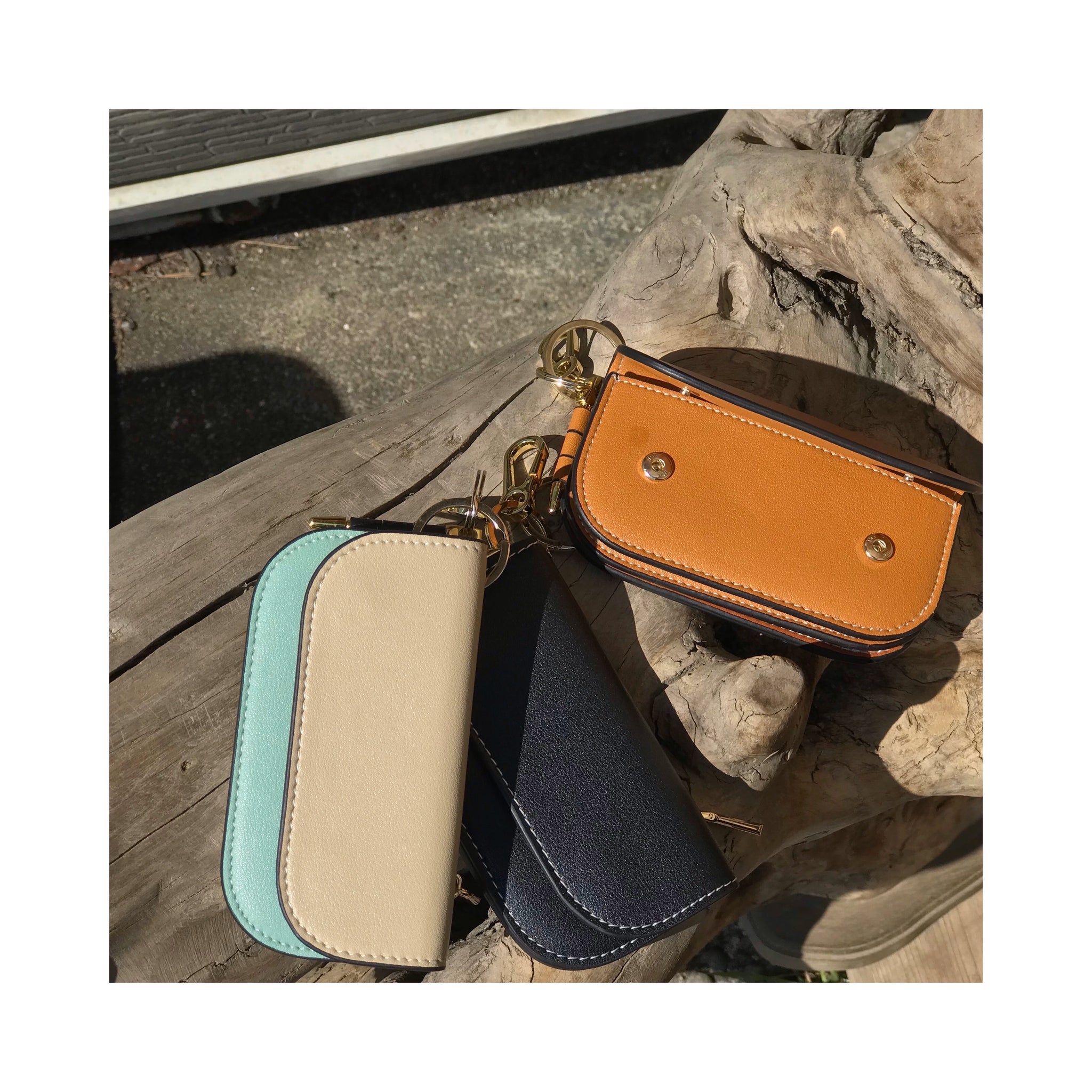 real leather miniwallet case