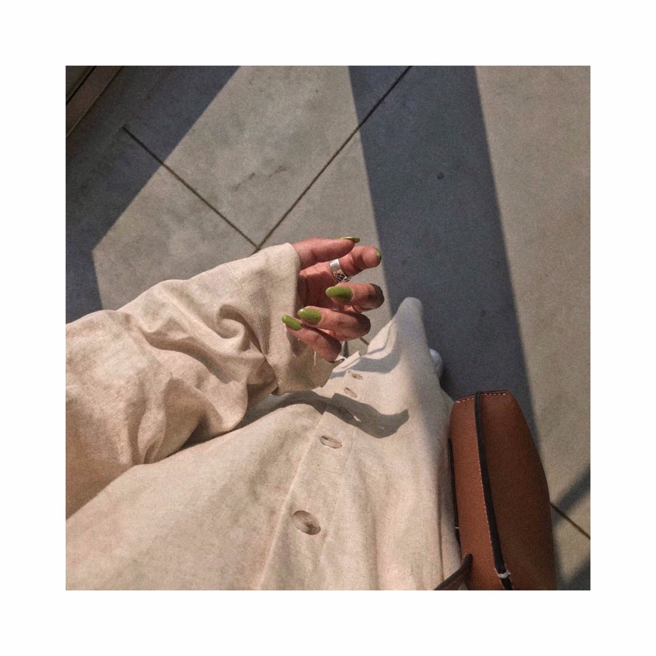 ORIGINAL linen long highneck shirtop