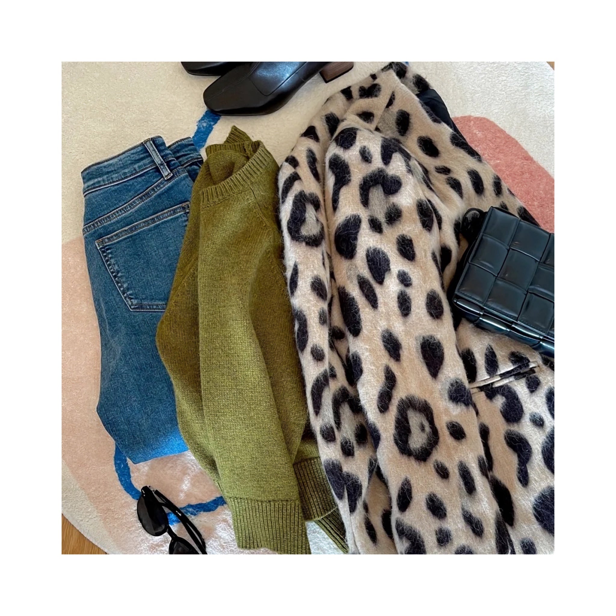 .wool leopard jacket