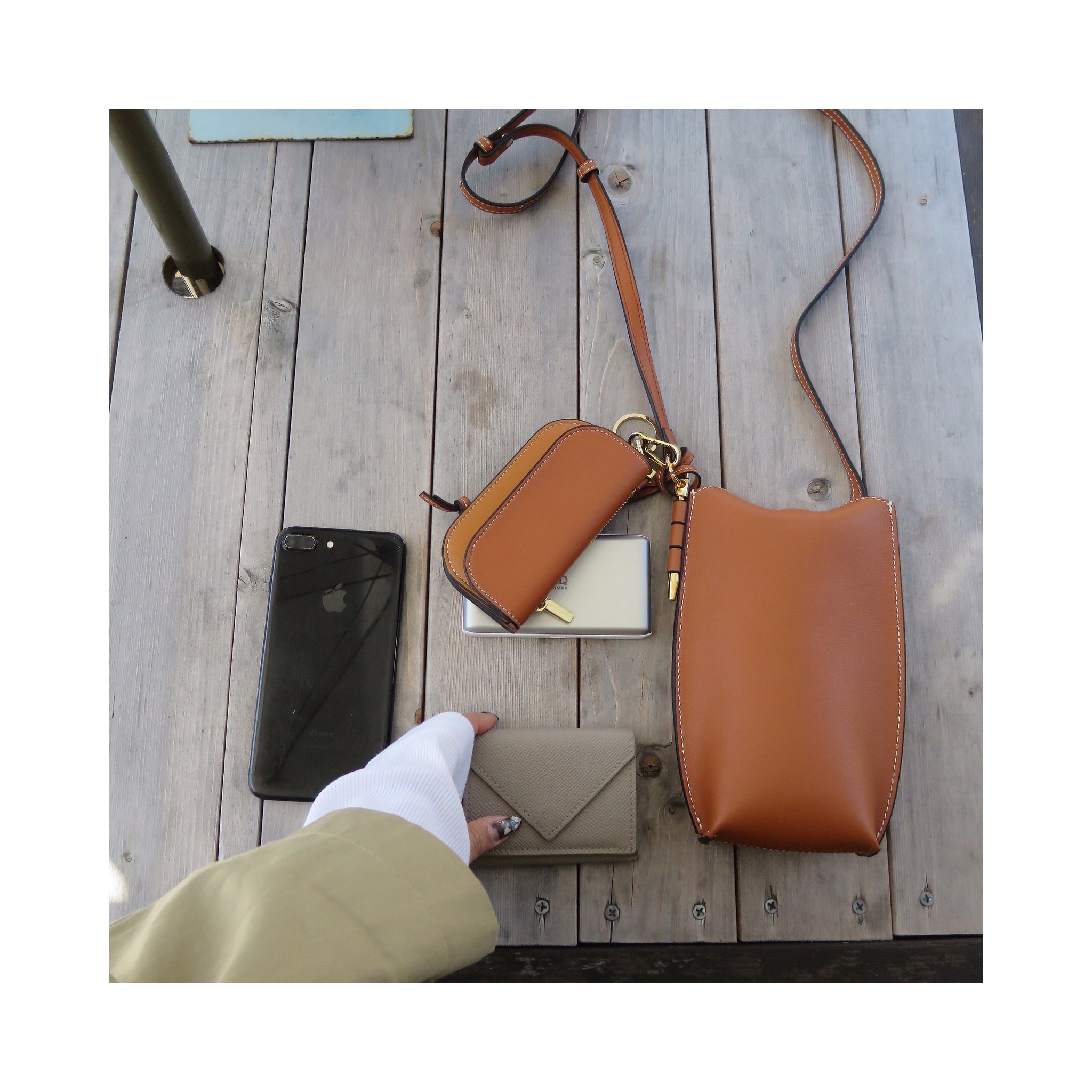 real leather miniwallet case