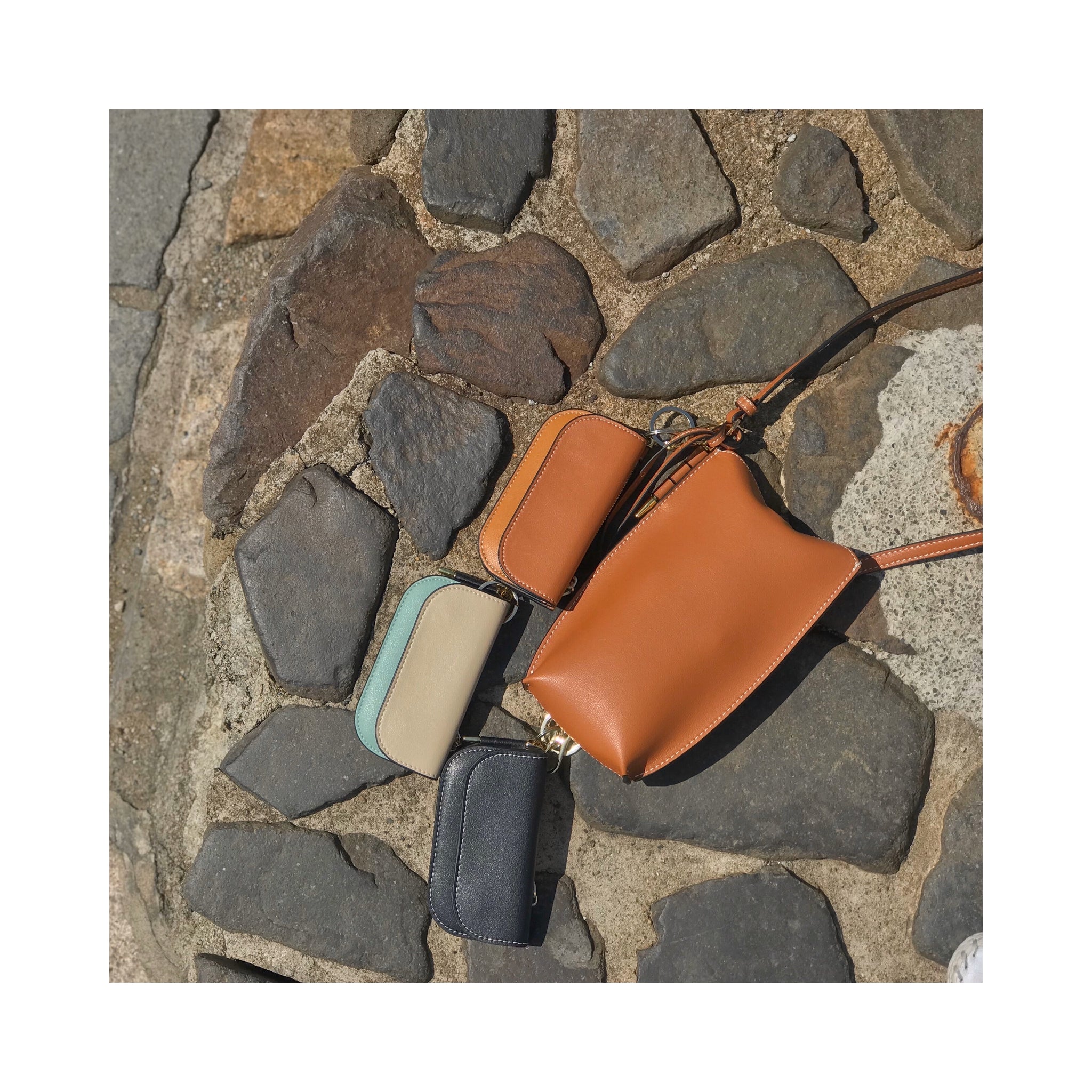 real leather miniwallet case