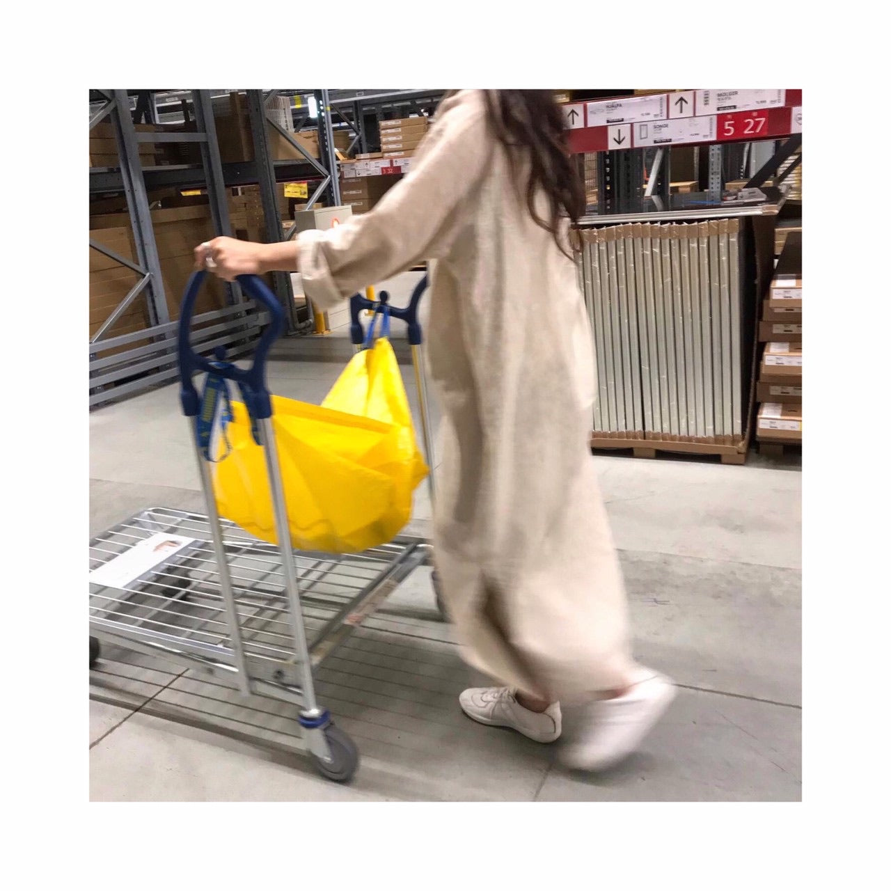 ORIGINAL linen long highneck shirtop