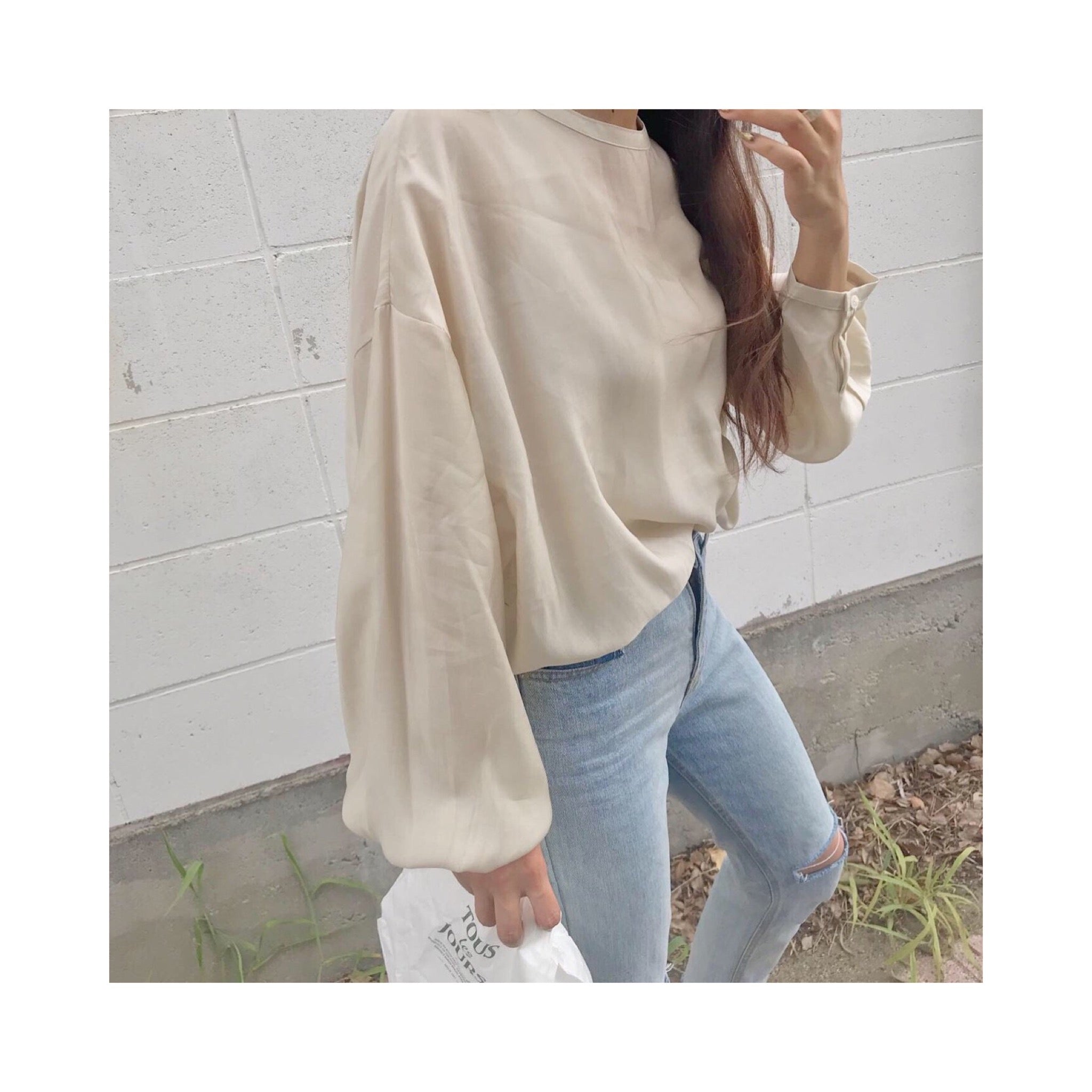 SILKER BACKPK BLOUSE