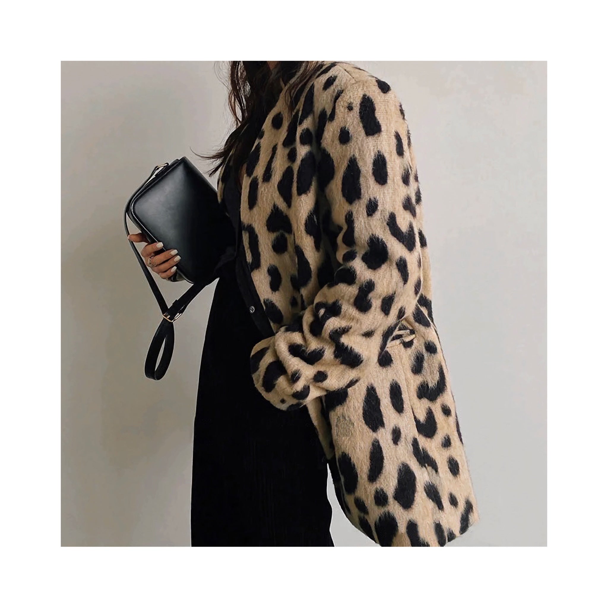 .wool leopard jacket
