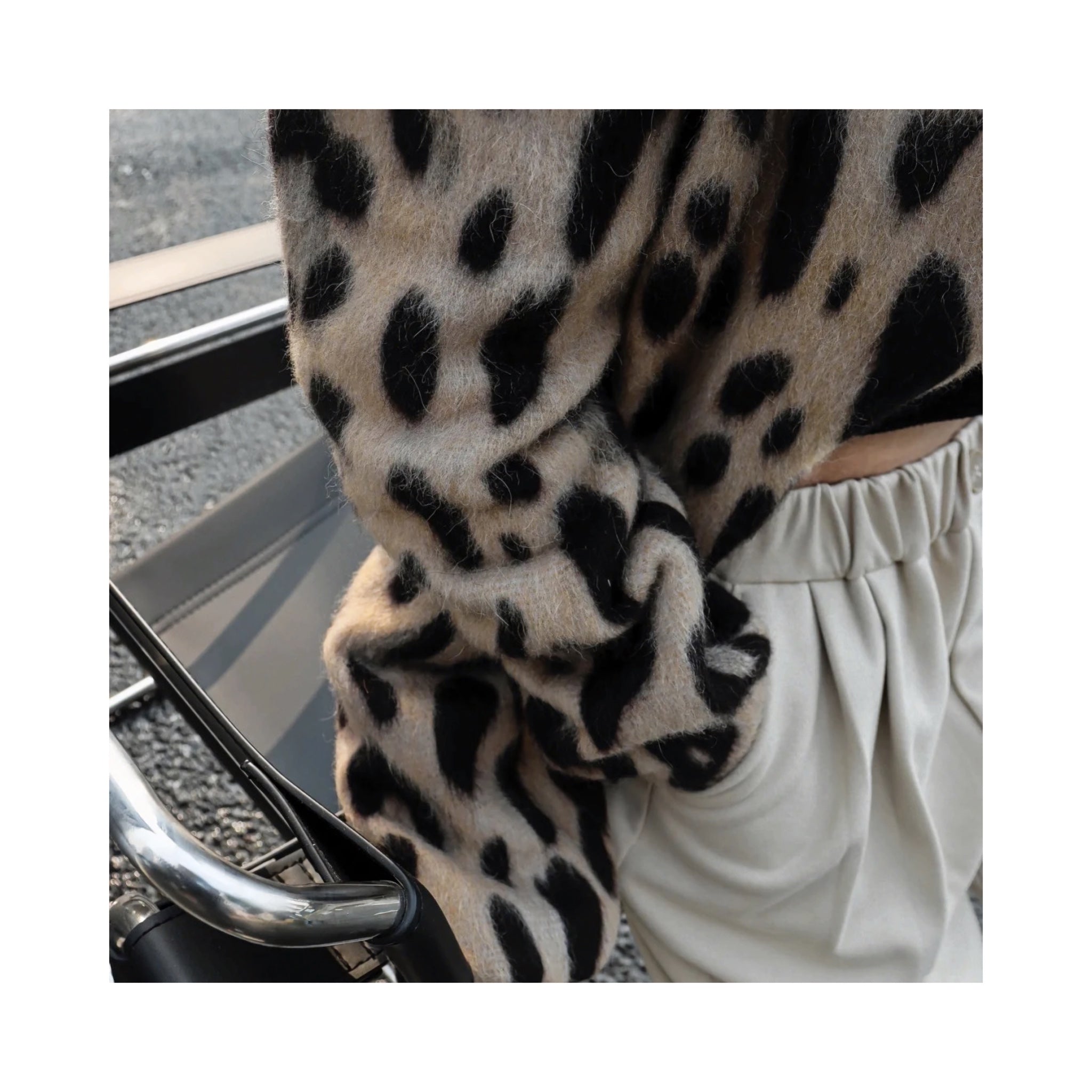 .wool leopard jacket