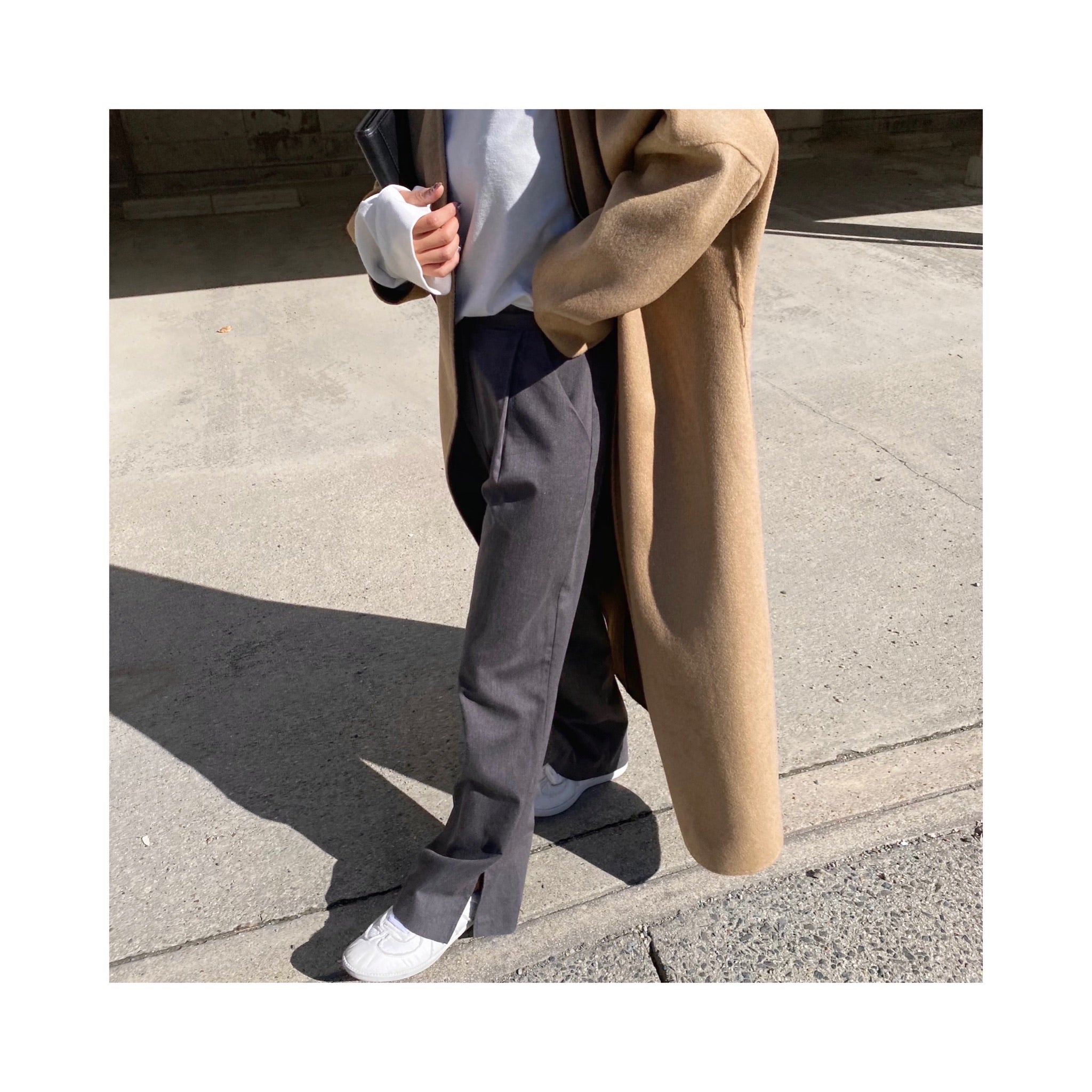 long reversible wool handmade coat