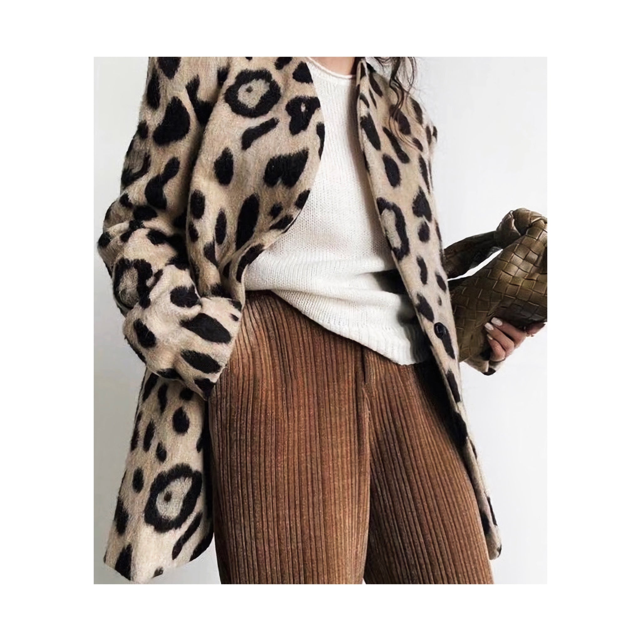 .wool leopard jacket