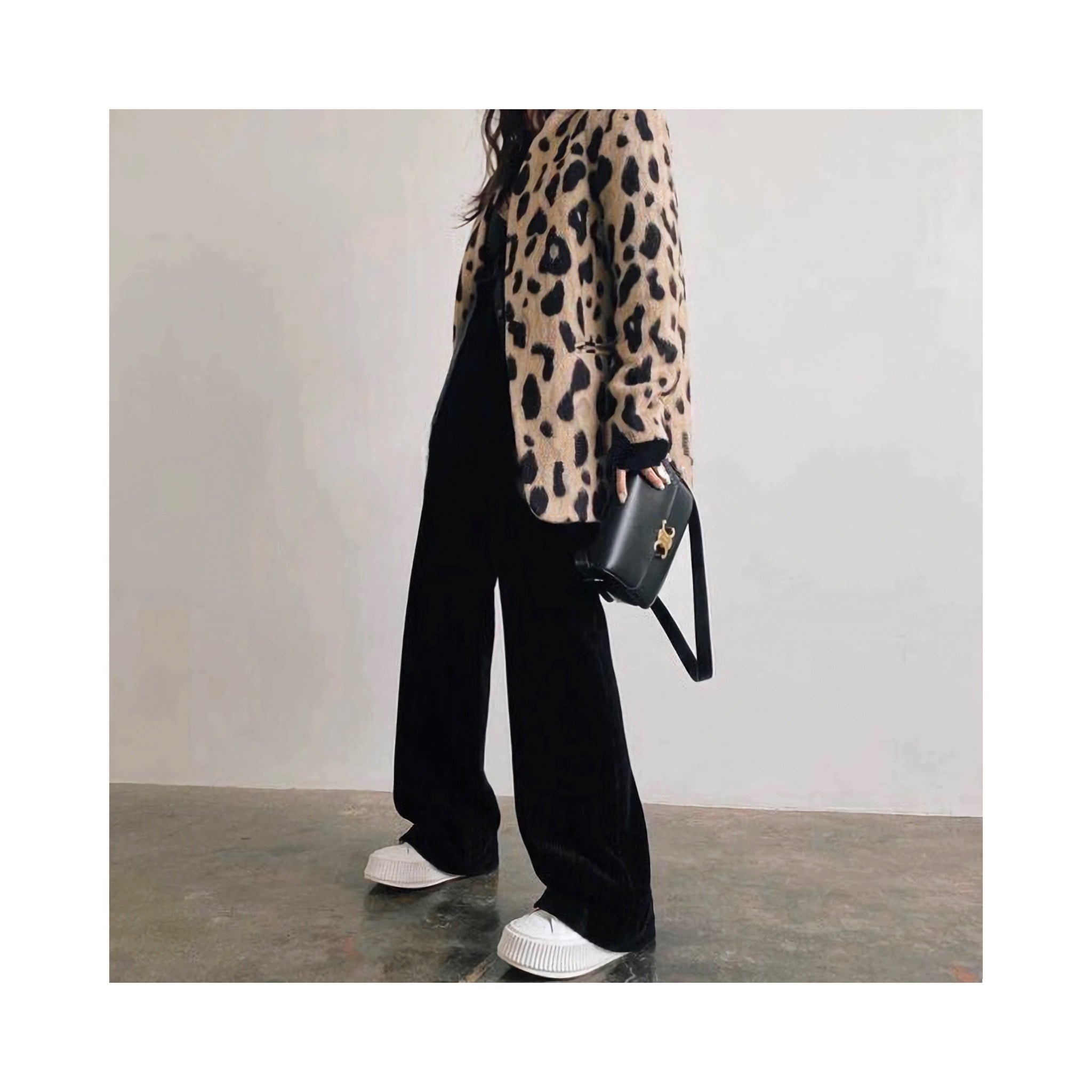 .wool leopard jacket